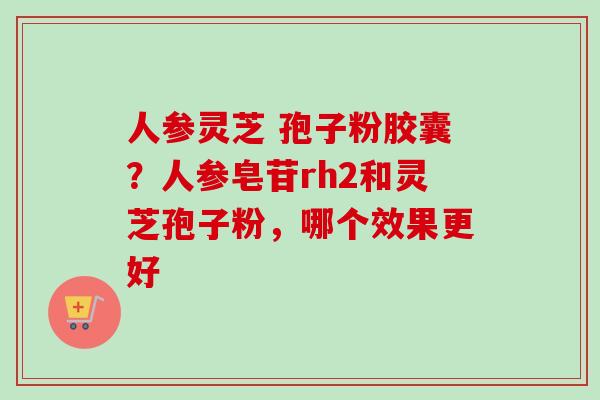 人参灵芝 孢子粉胶囊？人参皂苷rh2和灵芝孢子粉，哪个效果更好