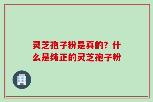 灵芝孢子粉是真的？什么是纯正的灵芝孢子粉