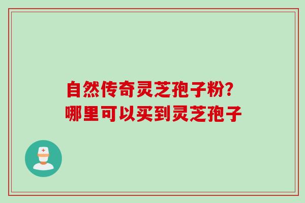 自然传奇灵芝孢子粉？哪里可以买到灵芝孢子