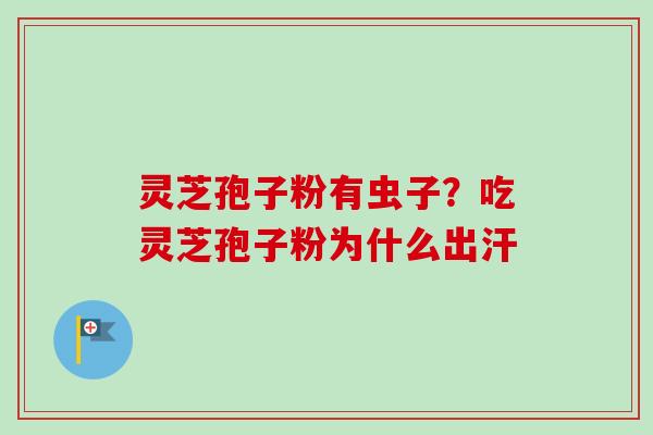 灵芝孢子粉有虫子？吃灵芝孢子粉为什么出汗
