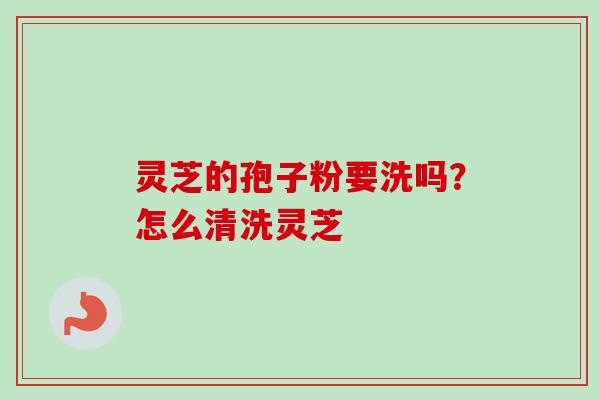 灵芝的孢子粉要洗吗？怎么清洗灵芝