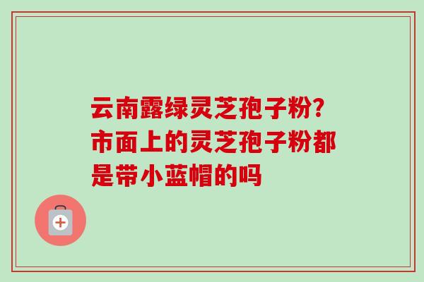 云南露绿灵芝孢子粉？市面上的灵芝孢子粉都是带小蓝帽的吗