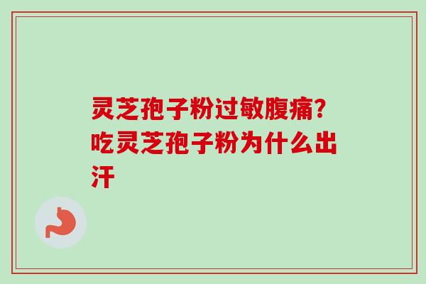 灵芝孢子粉过敏腹痛？吃灵芝孢子粉为什么出汗