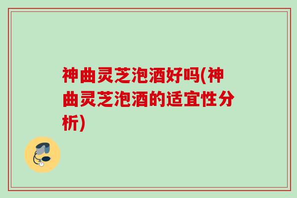 神曲灵芝泡酒好吗(神曲灵芝泡酒的适宜性分析)