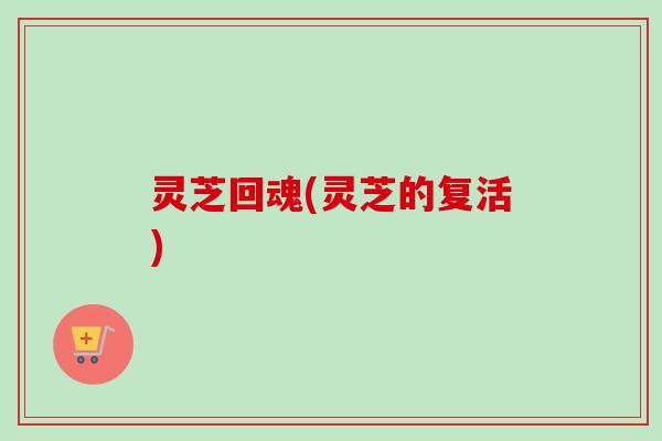 灵芝回魂(灵芝的复活)