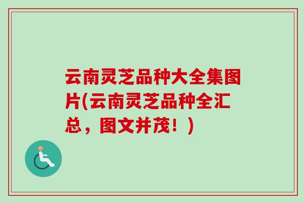 云南灵芝品种大全集图片(云南灵芝品种全汇总，图文并茂！)