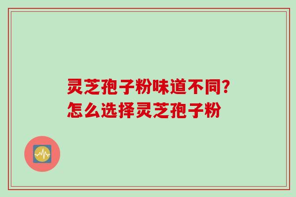 灵芝孢子粉味道不同？怎么选择灵芝孢子粉