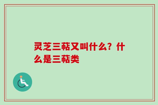 灵芝三萜又叫什么？什么是三萜类