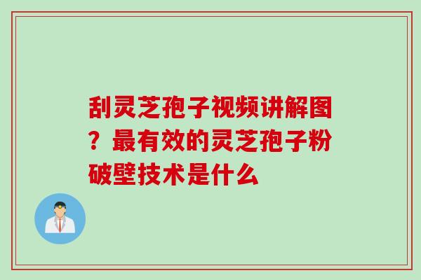 刮灵芝孢子视频讲解图？最有效的灵芝孢子粉破壁技术是什么
