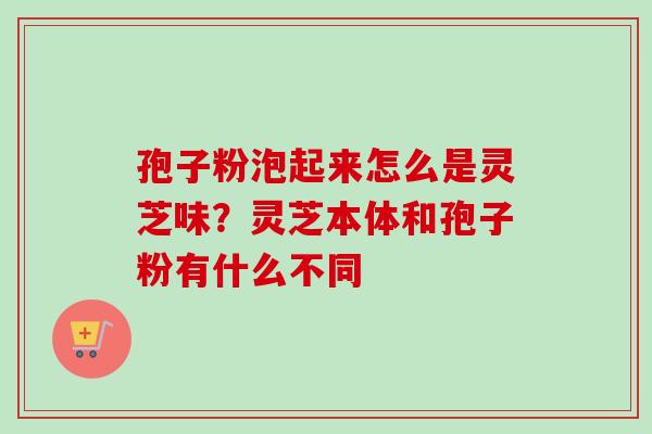 孢子粉泡起来怎么是灵芝味？灵芝本体和孢子粉有什么不同