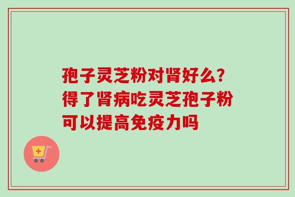孢子灵芝粉对肾好么？得了肾病吃灵芝孢子粉可以提高免疫力吗