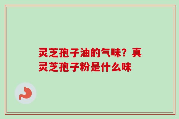 灵芝孢子油的气味？真灵芝孢子粉是什么味