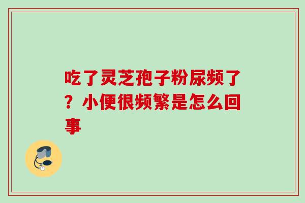 吃了灵芝孢子粉尿频了?小便很频繁是怎么回事 吃了灵芝孢子粉尿频了?小便很频繁是怎么回事
