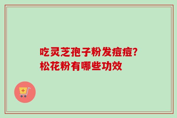 吃灵芝孢子粉发痘痘?松花粉有哪些功效 吃灵芝孢子粉发痘痘?松花粉有哪些功效
