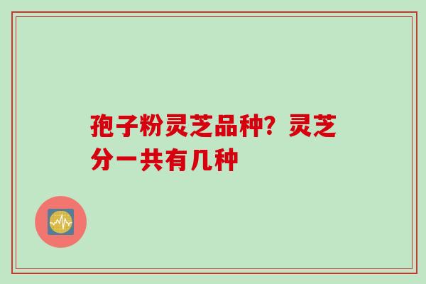 孢子粉灵芝品种?灵芝分一共有几种 孢子粉灵芝品种?灵芝分一共有几种
