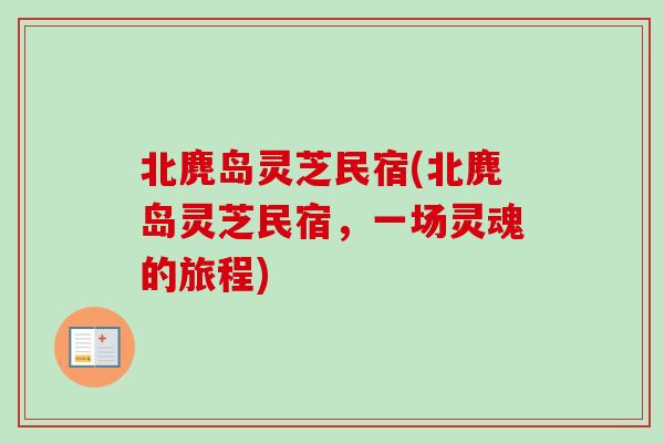 北麂岛灵芝民宿(北麂岛灵芝民宿,一场灵魂的旅程) 北麂岛灵芝民宿(北麂岛灵芝民宿,一场灵魂的旅程)