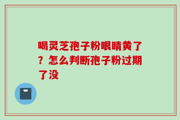 喝灵芝孢子粉眼睛黄了？怎么判断孢子粉过期了没