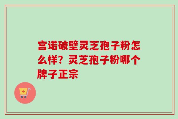宫诺破壁灵芝孢子粉怎么样?灵芝孢子粉哪个牌子正宗 宫诺破壁灵芝孢子粉怎么样?灵芝孢子粉哪个牌子正宗