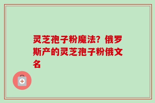 灵芝孢子粉魔法？俄罗斯产的灵芝孢子粉俄文名
