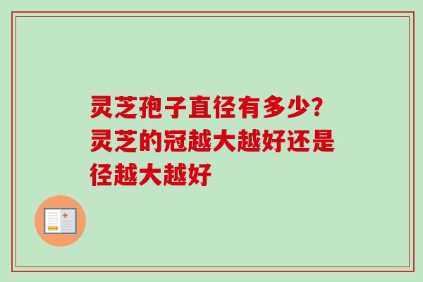 灵芝孢子直径有多少？灵芝的冠越大越好还是径越大越好