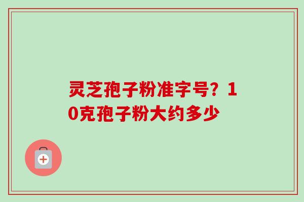 灵芝孢子粉准字号？10克孢子粉大约多少