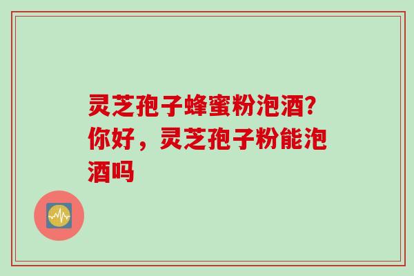 灵芝孢子蜂蜜粉泡酒？你好，灵芝孢子粉能泡酒吗