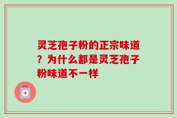 灵芝孢子粉的正宗味道？为什么都是灵芝孢子粉味道不一样