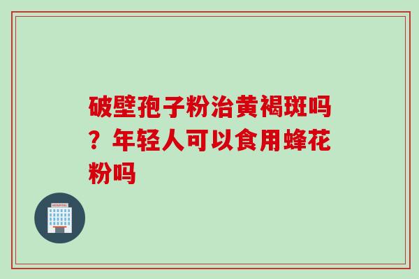 破壁孢子粉治黄褐斑吗？年轻人可以食用蜂花粉吗