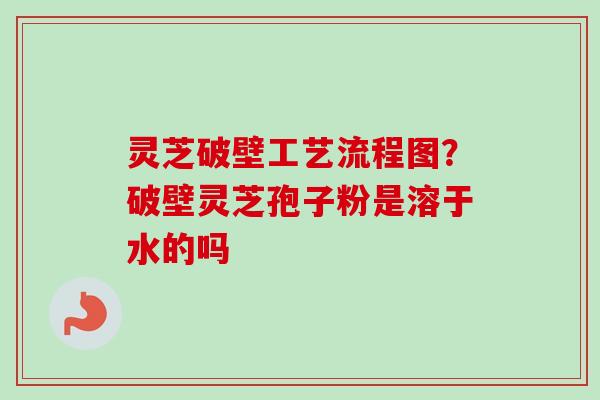 灵芝破壁工艺流程图？破壁灵芝孢子粉是溶于水的吗