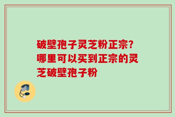 破壁孢子灵芝粉正宗？哪里可以买到正宗的灵芝破壁孢子粉