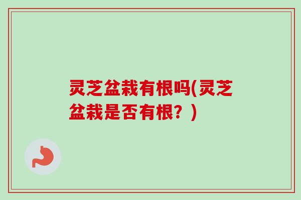 灵芝盆栽有根吗(灵芝盆栽是否有根?) 灵芝盆栽有根吗(灵芝盆栽是否有根?)