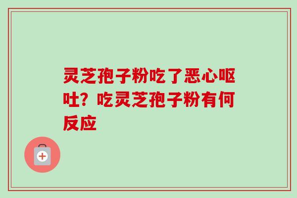 灵芝孢子粉吃了恶心呕吐？吃灵芝孢子粉有何反应