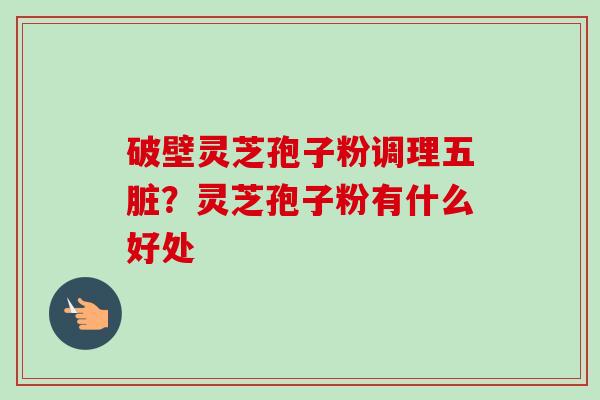 破壁灵芝孢子粉调理五脏？灵芝孢子粉有什么好处