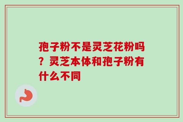 孢子粉不是灵芝花粉吗？灵芝本体和孢子粉有什么不同