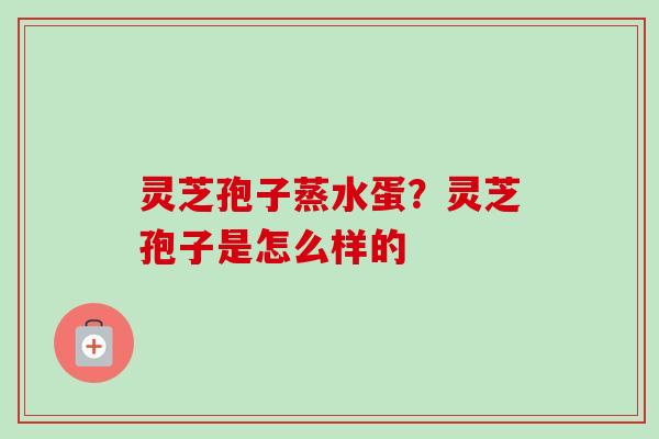 灵芝孢子蒸水蛋？灵芝孢子是怎么样的