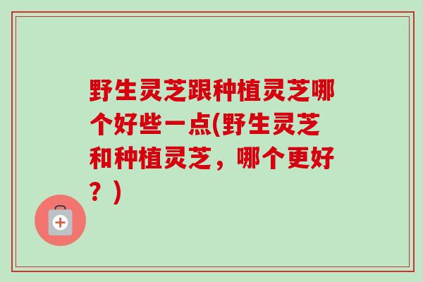 野生灵芝跟种植灵芝哪个好些一点(野生灵芝和种植灵芝，哪个更好？)