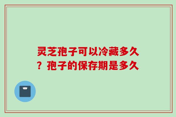 灵芝孢子可以冷藏多久？孢子的保存期是多久