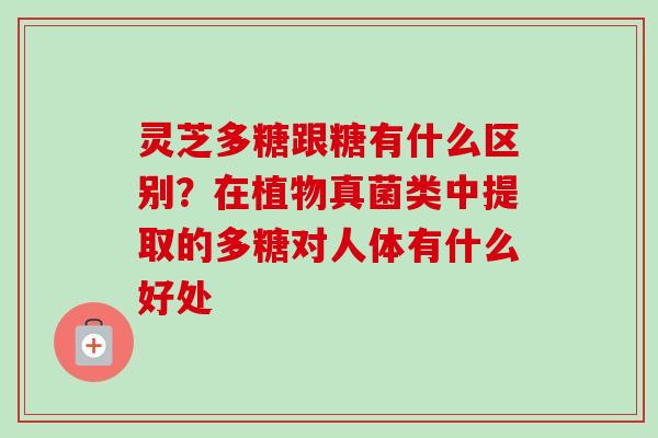 灵芝多糖跟糖有什么区别？在植物真菌类中提取的多糖对人体有什么好处