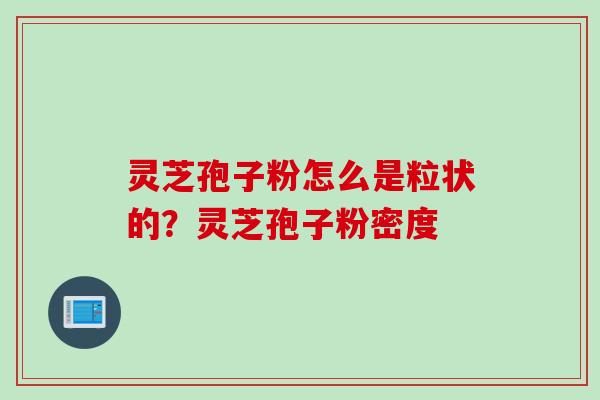 灵芝孢子粉怎么是粒状的？灵芝孢子粉密度
