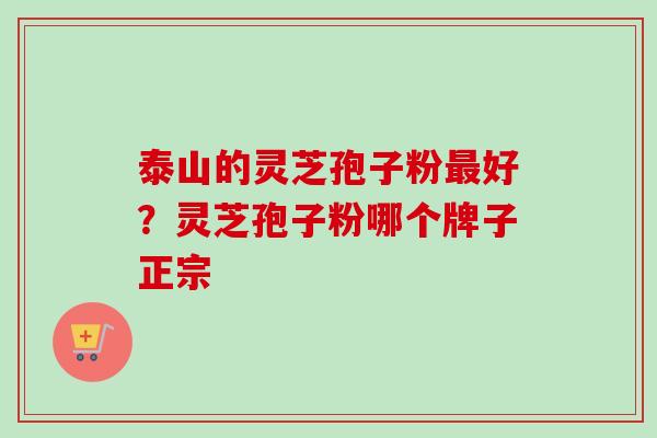 泰山的灵芝孢子粉最好？灵芝孢子粉哪个牌子正宗