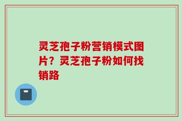 灵芝孢子粉营销模式图片？灵芝孢子粉如何找销路