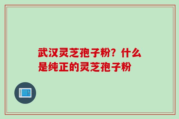 武汉灵芝孢子粉？什么是纯正的灵芝孢子粉