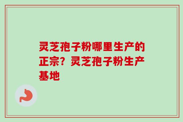 灵芝孢子粉哪里生产的正宗？灵芝孢子粉生产基地