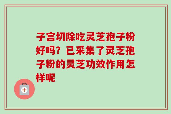 子宫切除吃灵芝孢子粉好吗？已采集了灵芝孢子粉的灵芝功效作用怎样呢