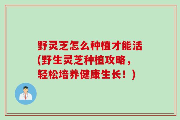 野灵芝怎么种植才能活(野生灵芝种植攻略,轻松培养健康生长!) 野灵芝怎么种植才能活(野生灵芝种植攻略,轻松培养健康生长!)