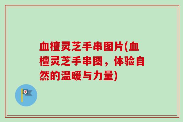 血檀灵芝手串图片(血檀灵芝手串图，体验自然的温暖与力量)