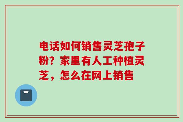 电话如何销售灵芝孢子粉？家里有人工种植灵芝，怎么在网上销售