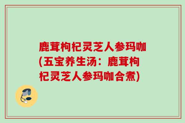 鹿茸枸杞灵芝人参玛咖(五宝养生汤：鹿茸枸杞灵芝人参玛咖合煮)