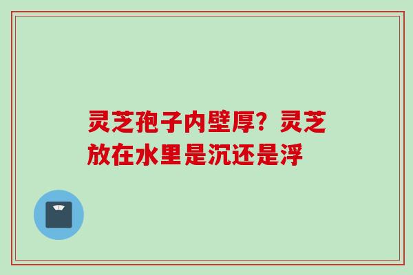 灵芝孢子内壁厚？灵芝放在水里是沉还是浮