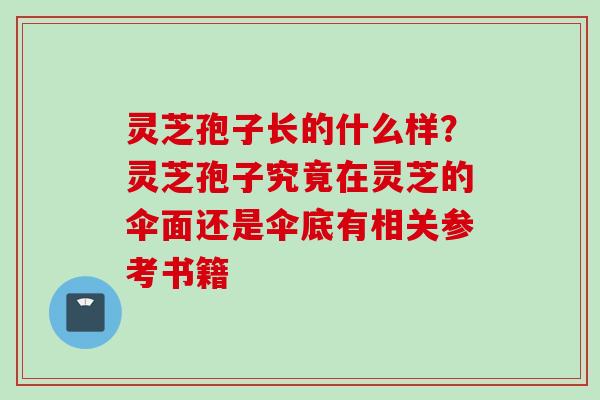 灵芝孢子长的什么样？灵芝孢子究竟在灵芝的伞面还是伞底有相关参考书籍